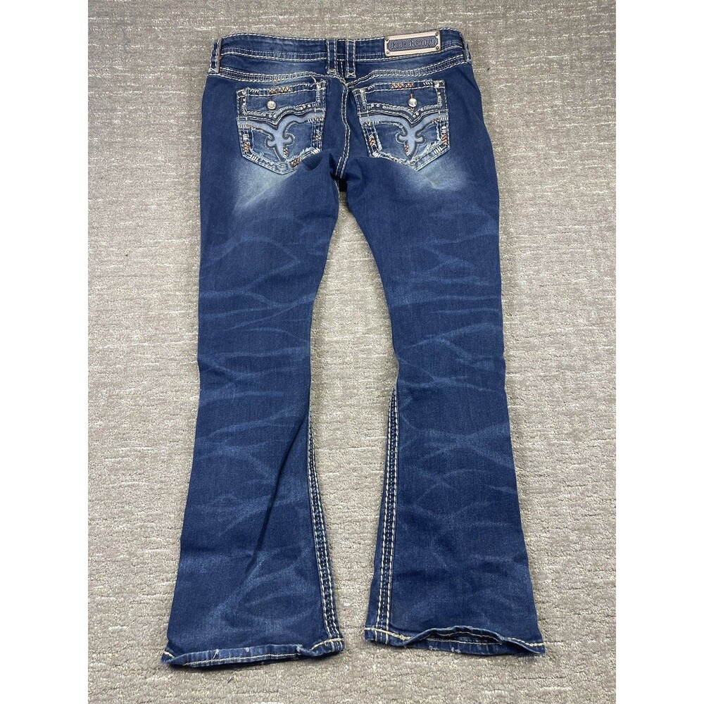 Women’s Rock Revival Jeans 36 Betty Boot  Thick Stitching Bling Rhinestone